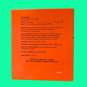 Laroscorbine 1g/5ml - Bayer 3 Thuốc Laroscorbine 1g/5ml - Bayer