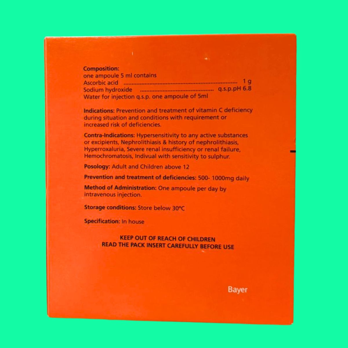 thuoc-Laroscorbine-1g-5ml-Bayer-2 Thuốc Laroscorbine 1g/5ml - Bayer