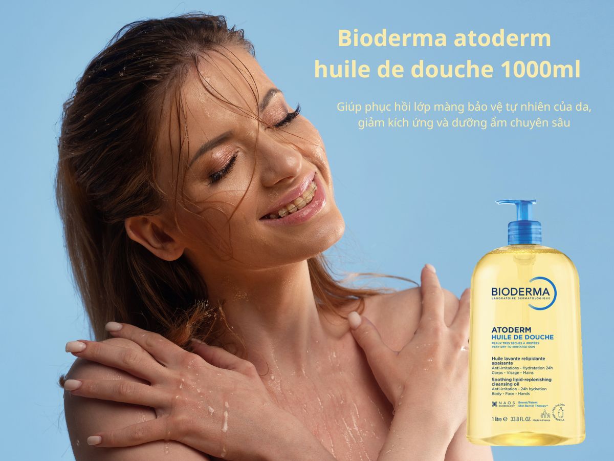 Bioderma atoderm huile de douche 1000 ml