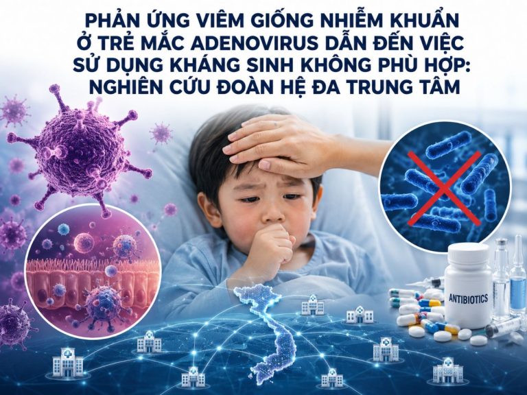 PHẢN ỨNG VIÊM GIỐNG NHIỄM KHUẨN Ở TRẺ MẮC ADENOVIRUS DẪN ĐẾN VIỆC SỬ DỤNG KHÁNG SINH KHÔNG PHÙ HỢP