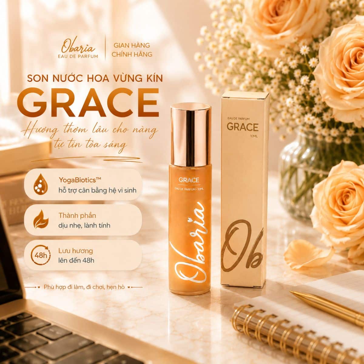 Obaria Grace 19 Son nước hoa vùng kín Obaria Grace - Nàng tự tin tỏa sáng