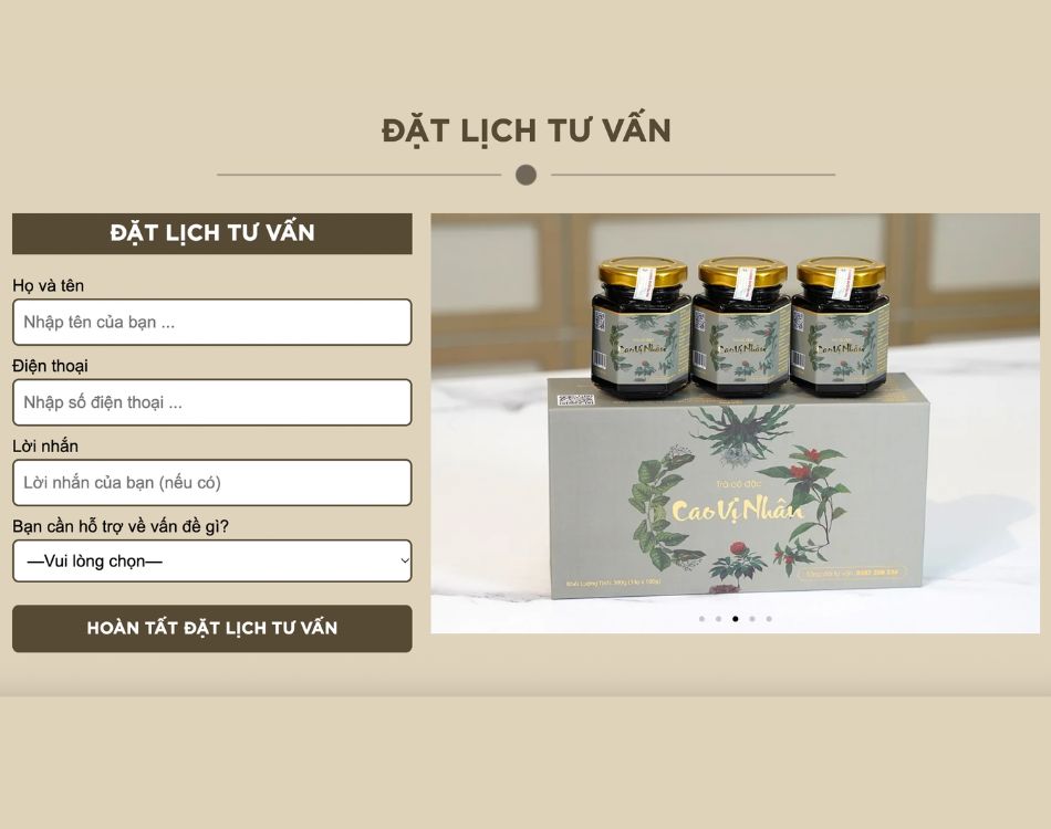 Cách mua Cao Vị Nhân online và xem các điểm bán tại nhà thuốc gần nhất 7 Đặt lịch tư vấn cao vị nhân