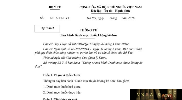 Dự thảo 2 Thông tư ban hành Danh mục thuốc không kê đơn Dự thảo 2: Thông tư Ban hành danh mục thuốc không kê đơn - theo Bộ Y tế