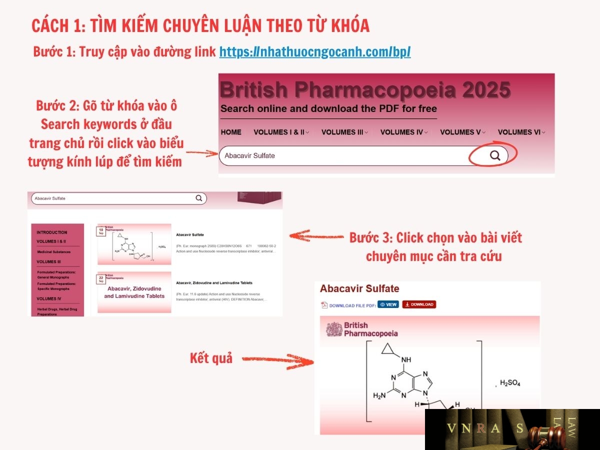 Tra cứu dược điển Anh 2025