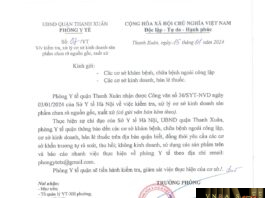 Công văn số 36/SYT-NVD ngày 03/01/2024 của Sở Y tế TP Hà Nội về việc kiểm tra, xử lý cơ sở kinh doanh sản phẩm viên nang Linsen Double Caulis chưa rõ nguồn gốc, xuất xứ