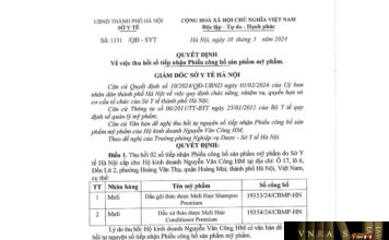 Quyết định số 1131/QĐ-SYT ngày 10/05/2024 của Sở Y tế TP Hà Nội về việc thu hồi tiếp nhận Phiếu công bố sản phẩm Dầu gội thảo dược Meli Hair Shampoo Premium và Dầu xả thảo dược Meli Hair Conditioner Premium của Hộ kinh doanh Nguyễn Văn Công HM Quyết định số 1131/QĐ-SYT ngày 10/05/2024 của Sở Y tế TP Hà Nội về việc thu hồi tiếp nhận Phiếu công bố sản phẩm Dầu gội thảo dược Meli Hair Shampoo Premium và Dầu xả thảo dược Meli Hair Conditioner Premium của Hộ kinh doanh Nguyễn Văn Công HM