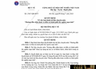Quyết định 2767/QĐ-BYT của Bộ Y tế ngày 04/07/2023 về việc ban hành tài liệu chuyên môn "Hướng dẫn chẩn đoán và điều trị bệnh phổi tắc nghẽn mạn tính"