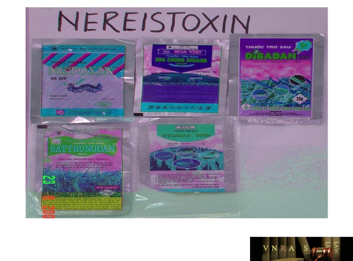 Hình 7.1: Một số mẫu hóa chất trừ sâu nereistoxin
