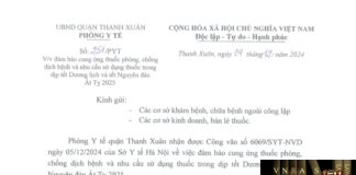 Công văn 251-YT về việc đảm bảo cung ứng thuốc phòng, chống dịch bệnh và nhu cầu sử dụng thuốc trong dịp tết Dương lịch và tết Nguyên đán Ất Tỵ 2025