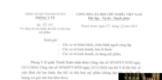 Công văn số 44-YT về việc đình chỉ lưu hành, thu hồi và tiêu huỷ mỹ phẩm