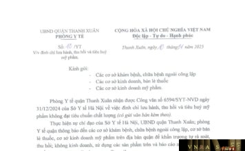 Công văn 10 YT về việc đình chỉ lưu hành, thu hồi và tiêu huỷ mỹ phẩm Công văn 10 YT về việc đình chỉ lưu hành, thu hồi và tiêu huỷ mỹ phẩm