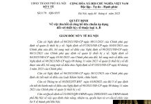 Công văn số : 1179/QĐ-SYT Sở Y tế Hà Nội ngày 30 tháng 6 năm 2025 Về việc thu hồi số công bố tiêu chuẩn áp dụng đối với thiết bị y tế thuộc loại A, B