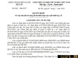 Công văn số : 1202/QĐ-SYT Sở Y tế Hà Nội ngày 02 tháng 7 năm 2025 Về việc thu hồi số công bố đủ điều kiện sản xuất thiết bị y tế