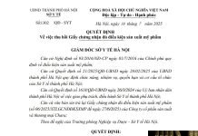 Công văn số : 1302/QĐ-SYT Sở Y tế Hà Nội ngày 16 tháng 7 năm 2025 Về việc thu hồi Giấy chứng nhận đủ điều kiện sản xuất mỹ phẩm