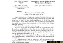 Công văn số : 3189/SYT-NVD Sở Y tế Hà Nội ngày 24 tháng 6 năm 2025 Về việc thu hồi dược liệu Hoàng Đằng vi phạm mức độ 1