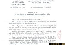Công văn số : 526/TB-CCATVSTP Sở Y tế Hà Nội ngày 25 tháng 7 năm 2025 Về việc tổ chức, cá nhân thu hồi bản tự công bố sản phẩm
