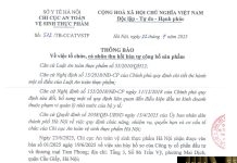 Công văn số : 512/TB-CCATVSTP Sở Y tế Hà Nội ngày 22 tháng 7 năm 2025 Về việc tổ chức, cá nhân thu hồi bản tự công bố sản phẩm