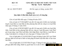 Thông tư số : 40/2025/TT-BYT ngày 25 tháng 10 năm 2025 Quy định về đấu thầu thuốc tại cơ sở y tế công lập